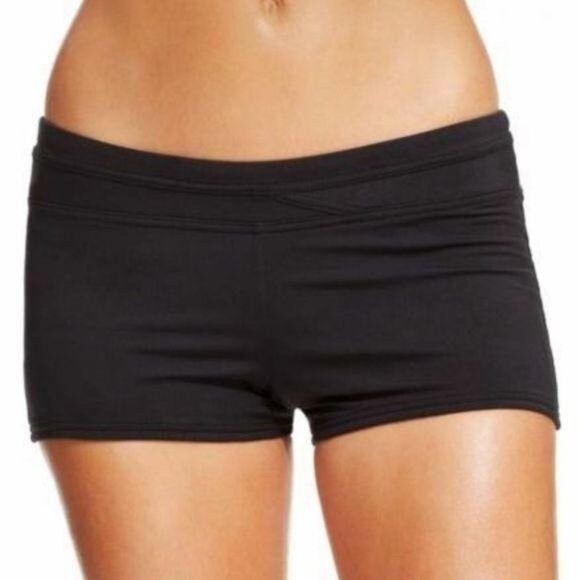 JAG Tankini Top Boy Short Swimsuit Women's Size Medium V-Neck Geo Print Solid - Picture 3 of 10